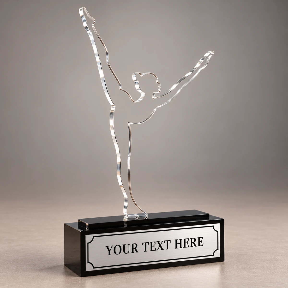 Clear Acrylic Athlete Trophy - view 2